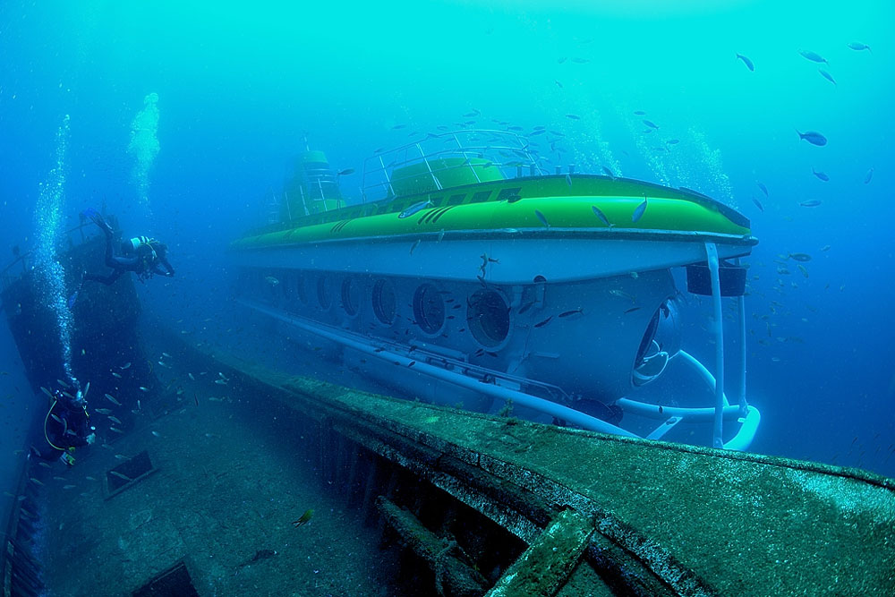 sottomarino nei fondali di Lanzarote